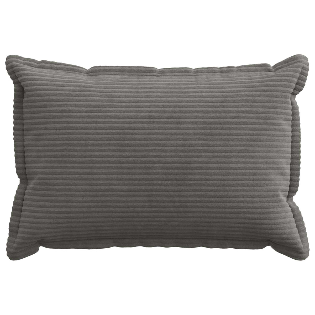 Cushion Cover 2 pcs HOUTEN Dark Grey 50 x 70 cm Corduroy