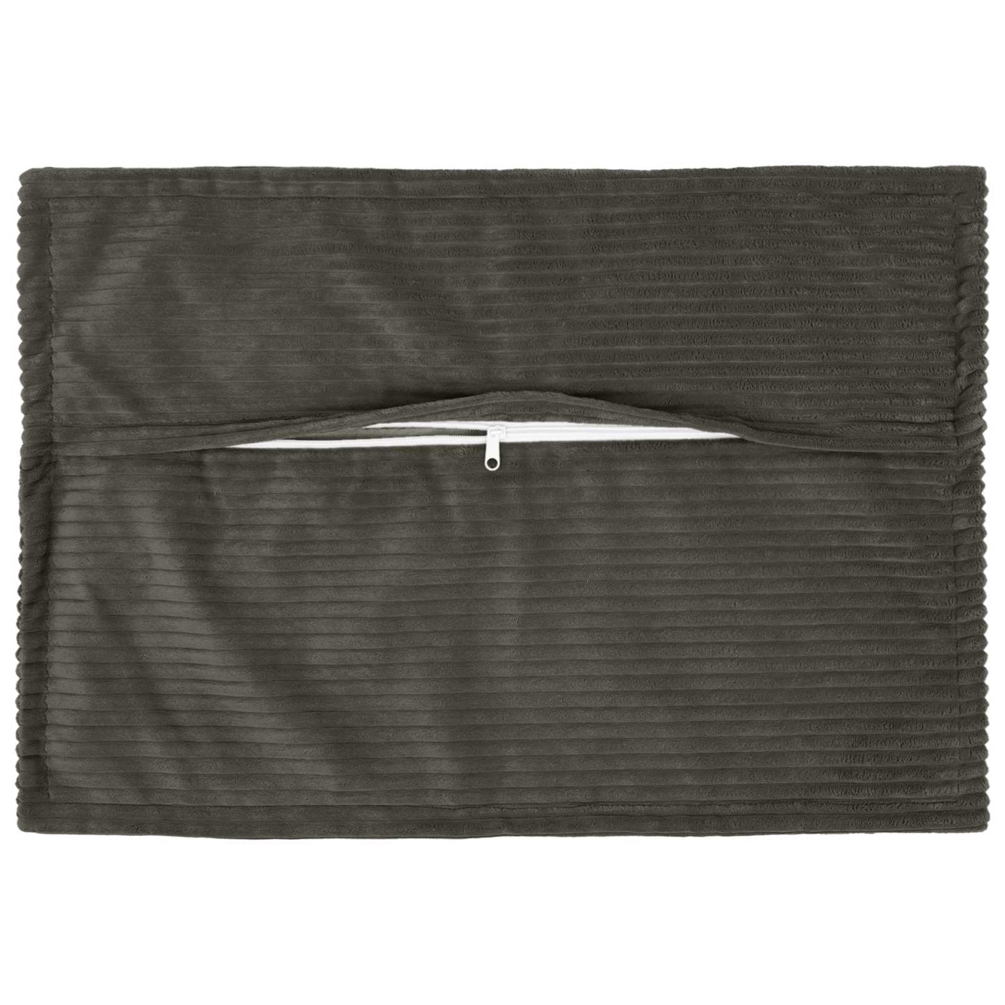 Cushion Cover 2 pcs HOUTEN Anthracite 50 x 70 cm Corduroy