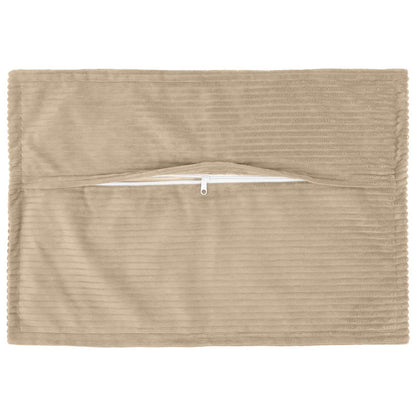 Cushion Cover 2 pcs HOUTEN Taupe 50 x 70 cm Corduroy