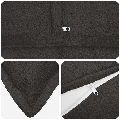 Cushion Cover 6 pcs HOUTEN Dark Grey 50 x 70 cm Bouclé