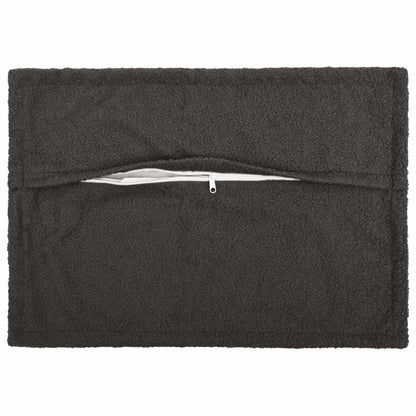 Cushion Cover 6 pcs HOUTEN Dark Grey 50 x 70 cm Bouclé