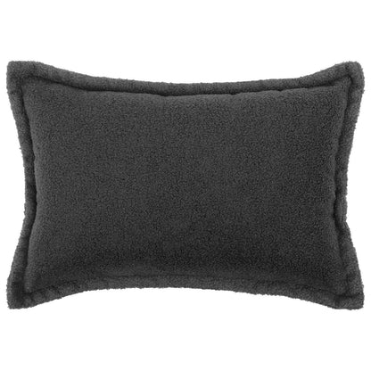 Cushion Cover 6 pcs HOUTEN Dark Grey 50 x 70 cm Bouclé