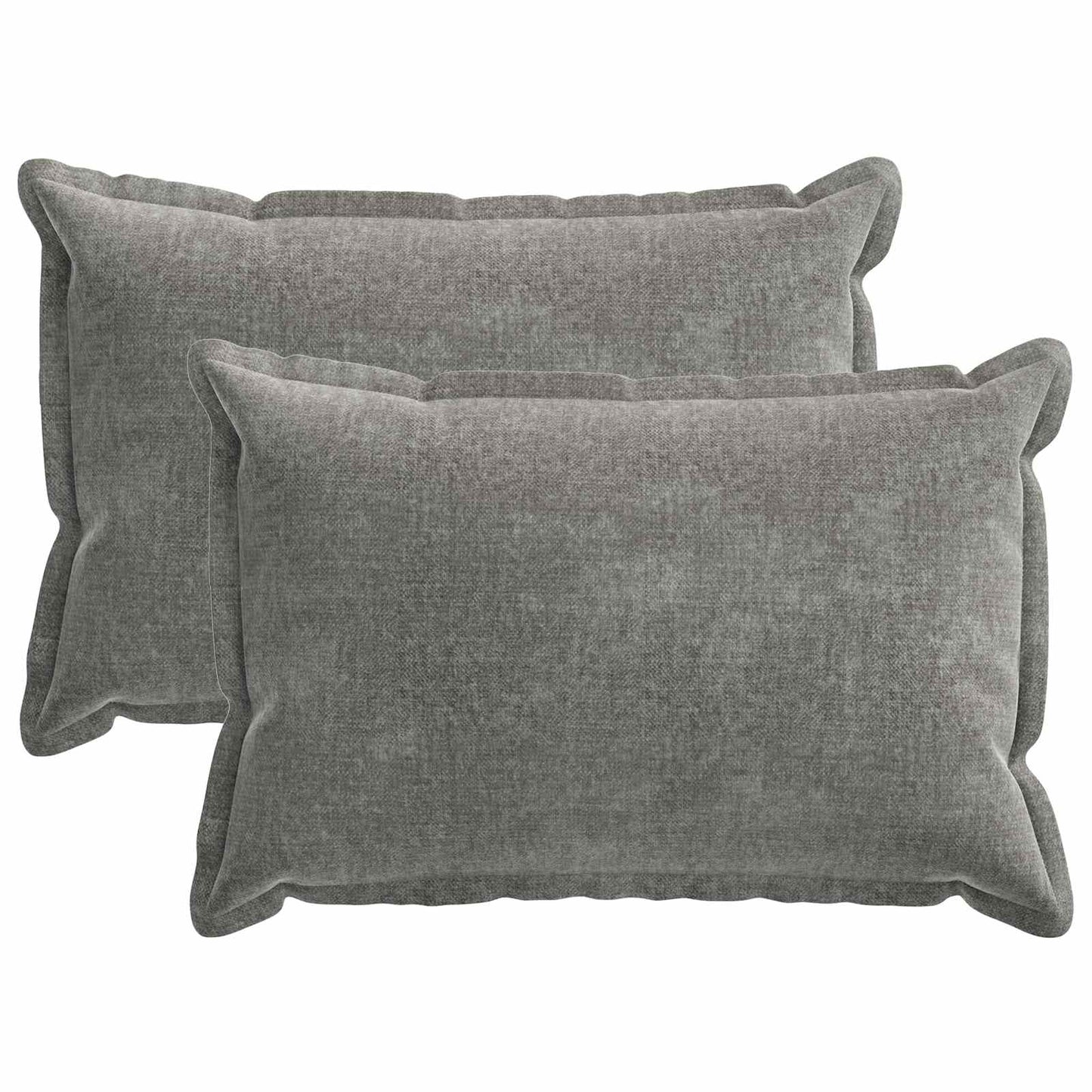 Cushion Cover 2 pcs HOUTEN Dark Grey 50 x 70 cm Chenille Fabric