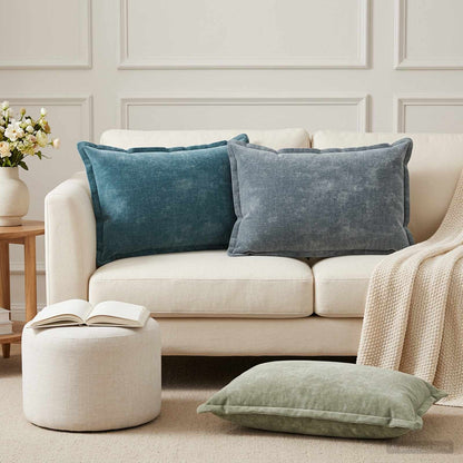 Cushion Cover 6 pcs HOUTEN Green 50 x 70 cm Chenille Fabric