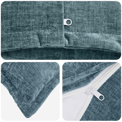 Cushion Cover 6 pcs HOUTEN Blue 50 x 70 cm Chenille Fabric