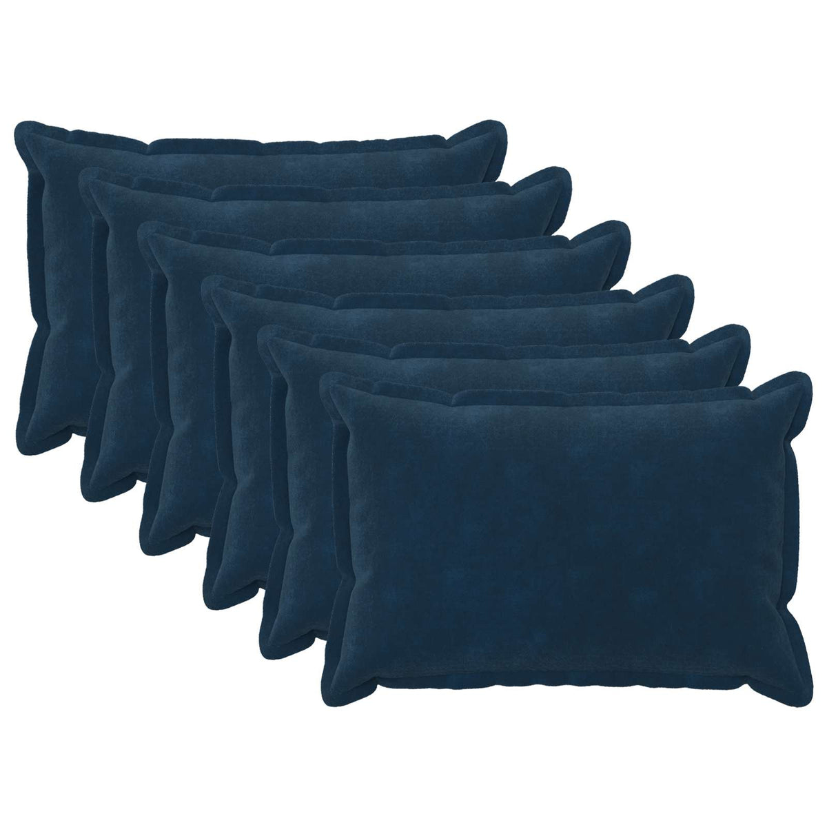 Cushion Cover 6 pcs HOUTEN Blue 50 x 70 cm Microfiber Fleece
