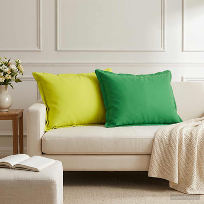 Cushion Cover 6 pcs HOUTEN Bright Green 50 x 80 cm Polyester
