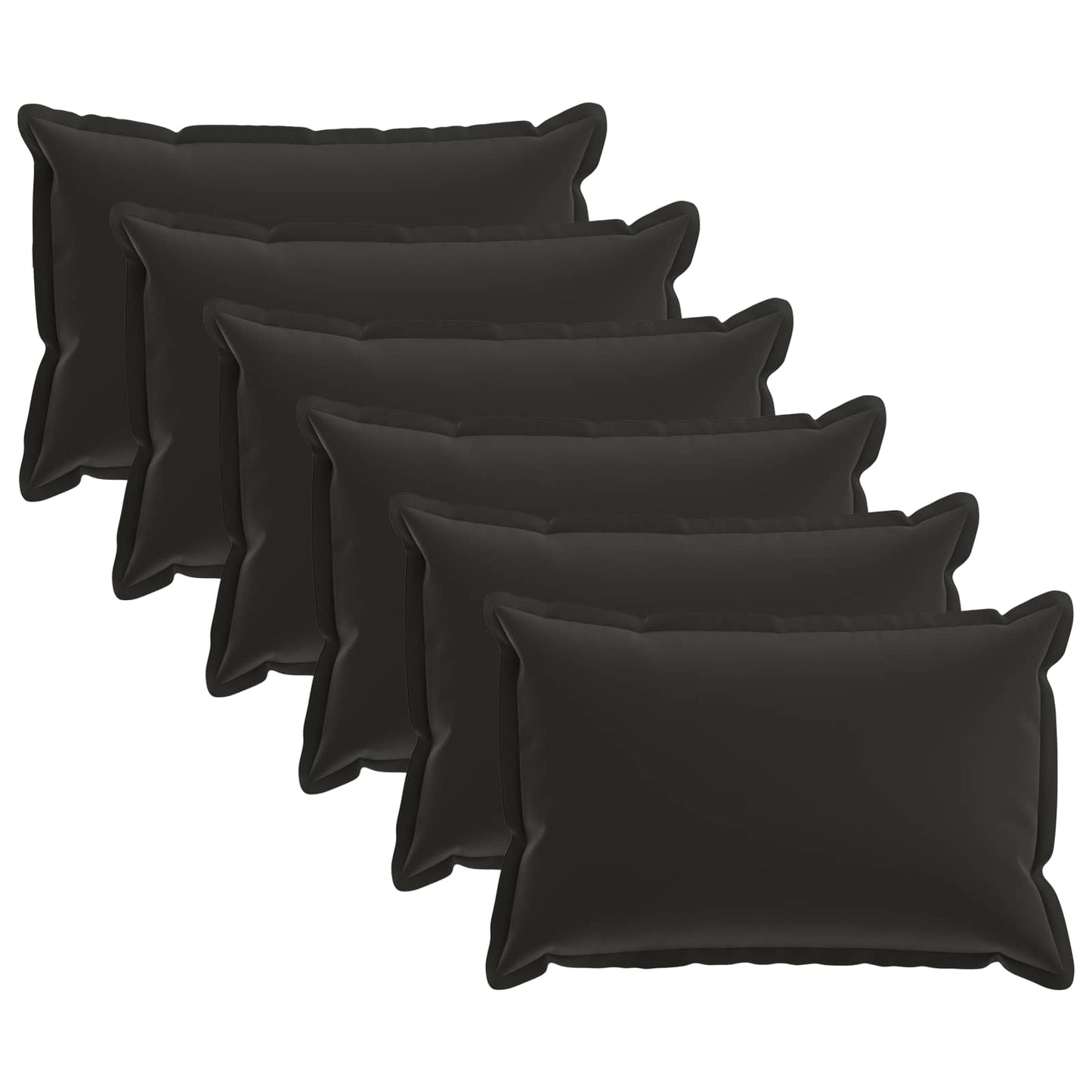 Cushion Cover 6 pcs HOUTEN Black 50 x 70 cm Polyester