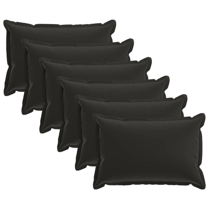Cushion Cover 6 pcs HOUTEN Black 50 x 70 cm Polyester