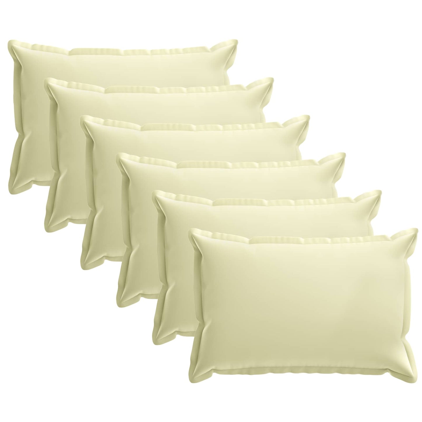 Cushion Cover 6 pcs HOUTEN Cream 50 x 70 cm Polyester