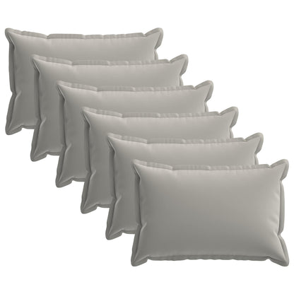 Cushion Cover 6 pcs HOUTEN Grey 50 x 70 cm Polyester