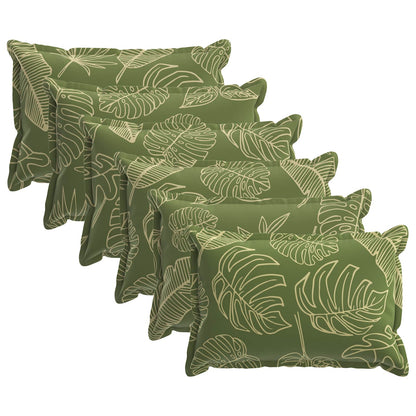 Cushion Cover 6 pcs HOUTEN Leaf Design 50 x 70 cm Polyester