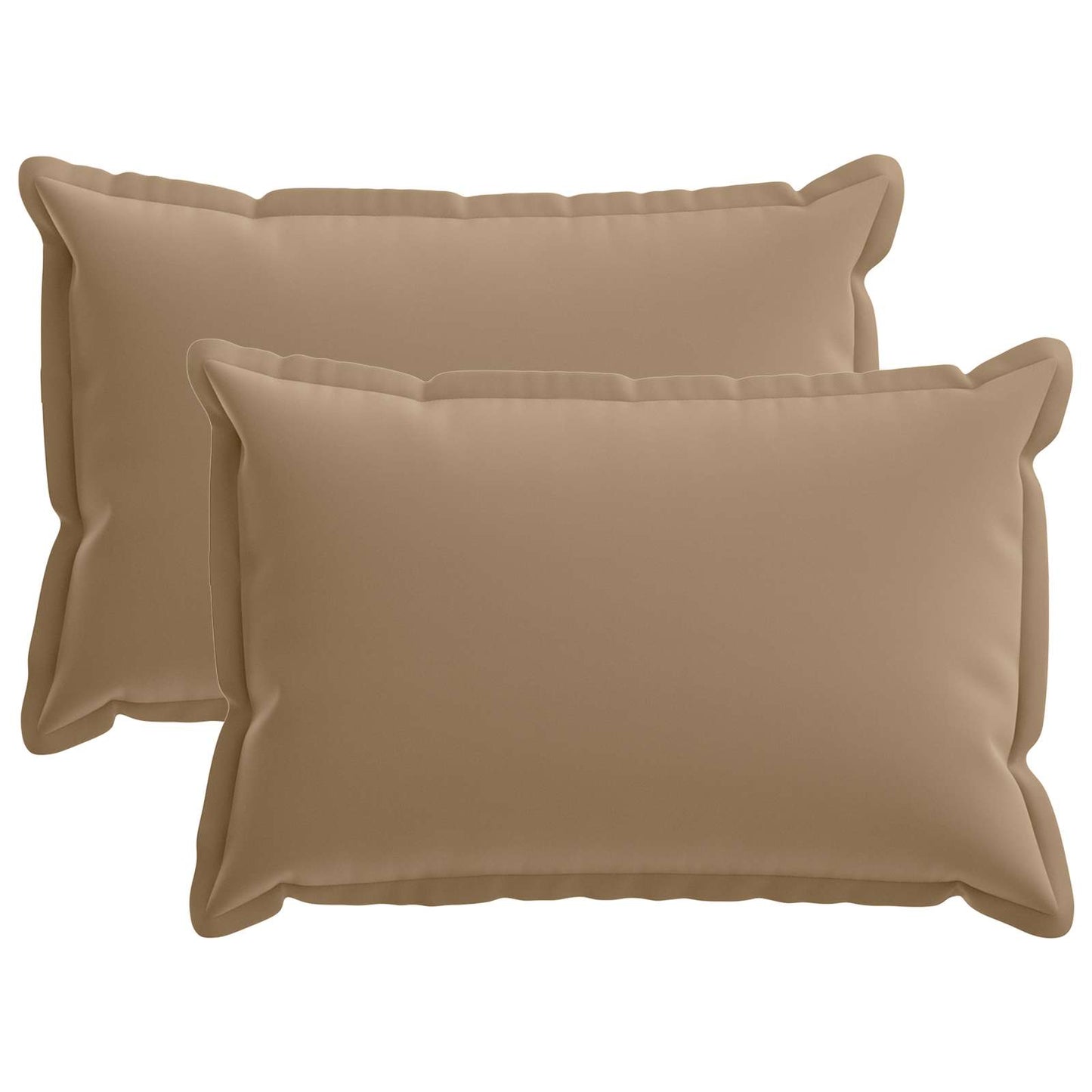 Cushion Cover 2 pcs HOUTEN Taupe 50 x 70 cm Polyester