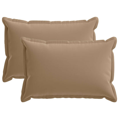 Cushion Cover 2 pcs HOUTEN Taupe 50 x 70 cm Polyester