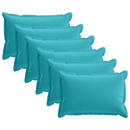 Cushion Cover 6 pcs HOUTEN Turquoise 50 x 70 cm Polyester