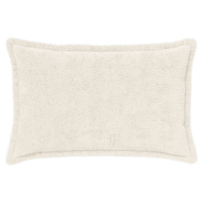 Cushion Cover 6 pcs HOUTEN White 50 x 70 cm Faux Rabbit Fur