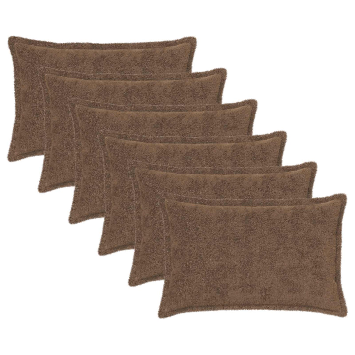Cushion Cover 6 pcs HOUTEN Light Brown 50 x 70 cm