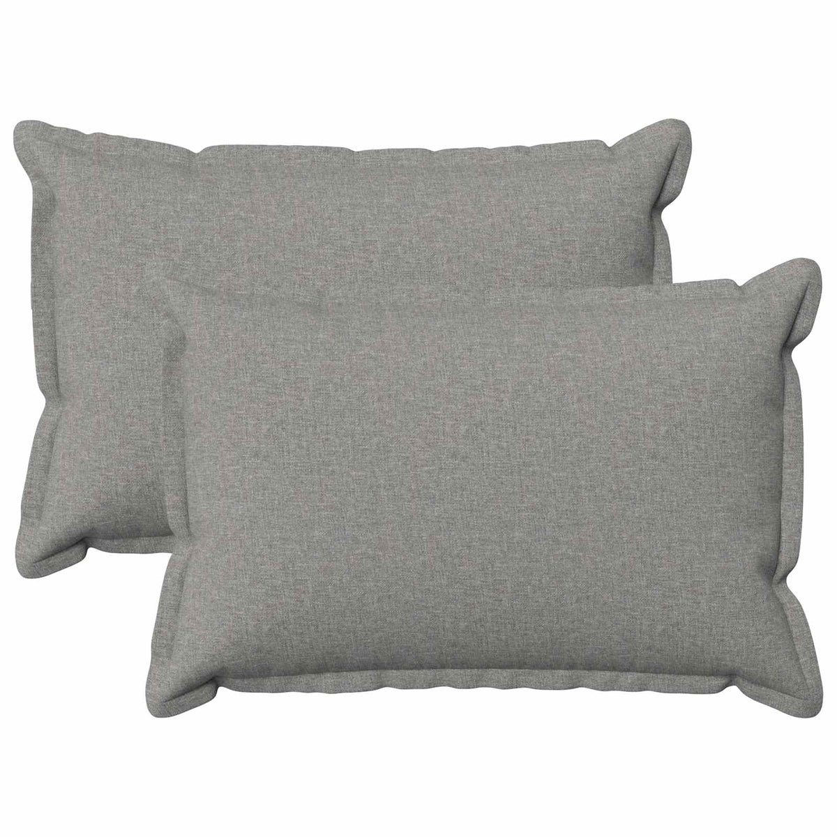 Cushion Cover 2 pcs HOUTEN Cloud Grey 50 x 75 cm Faux Linen