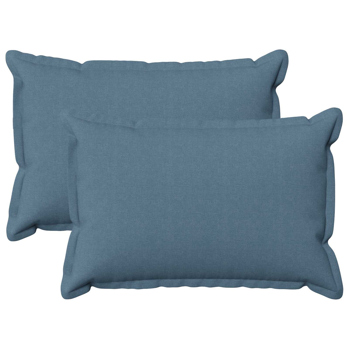 Cushion Cover 2 pcs HOUTEN Jeans Blue 50 x 75 cm Faux Linen