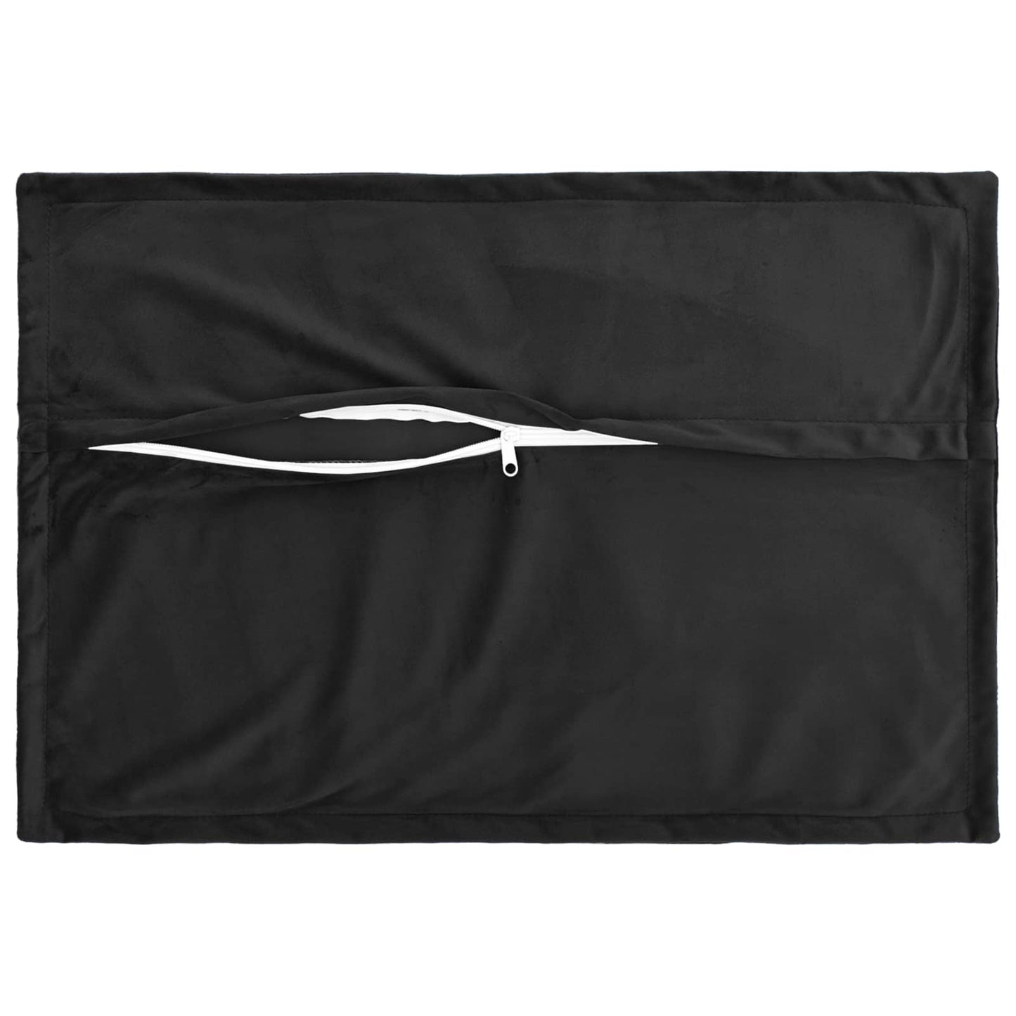 Cushion Cover 2 pcs HOUTEN Black 50 x 75 cm Velvet