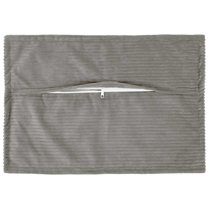 Cushion Cover 6 pcs HOUTEN Light Grey 50 x 75 cm Corduroy