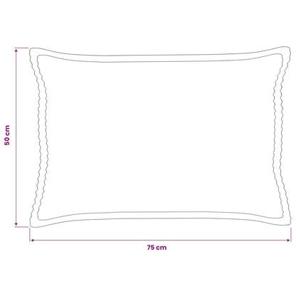 Cushion Cover 2 pcs HOUTEN Cream 50 x 75 cm Corduroy