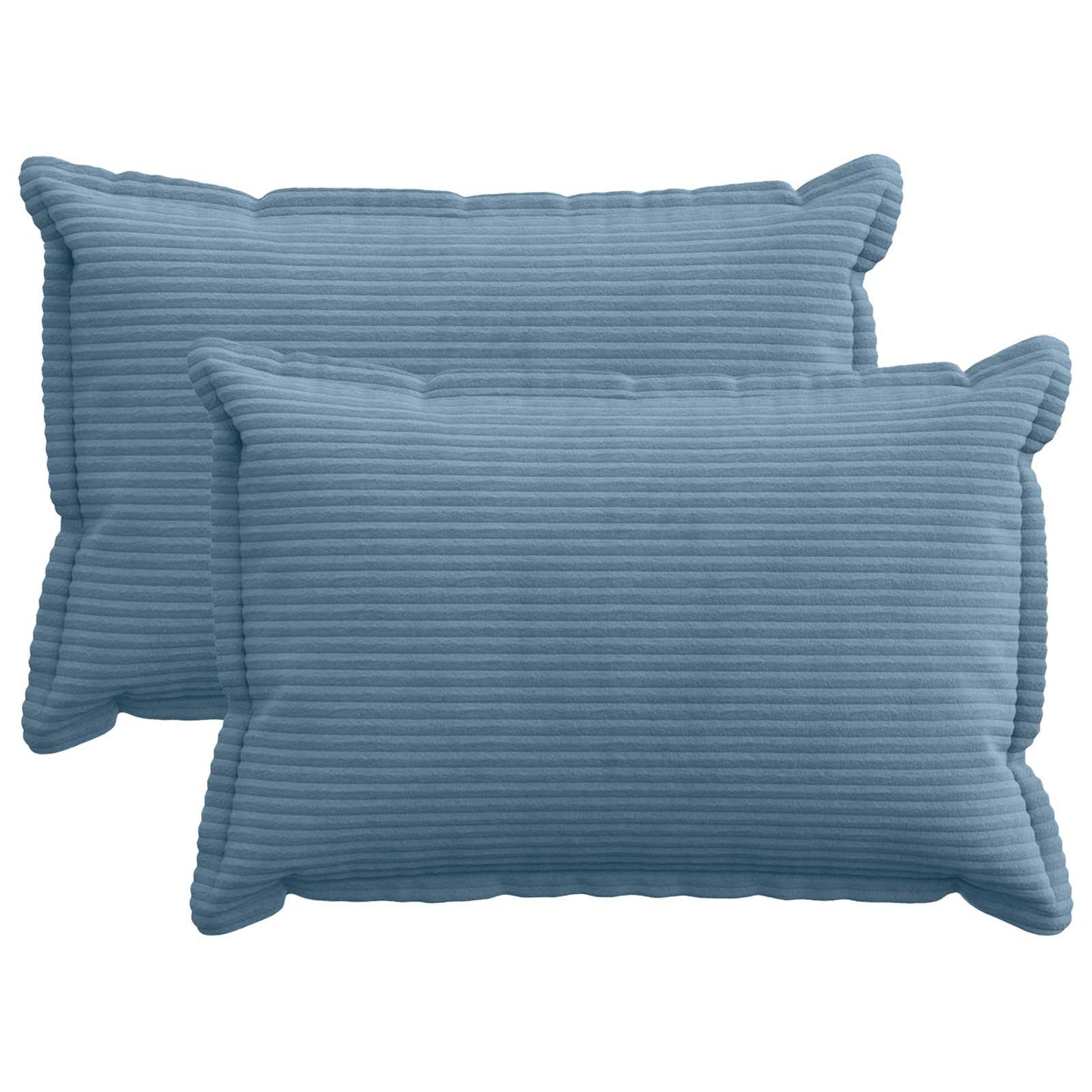 Cushion Cover 2 pcs HOUTEN Blue 50 x 75 cm Corduroy