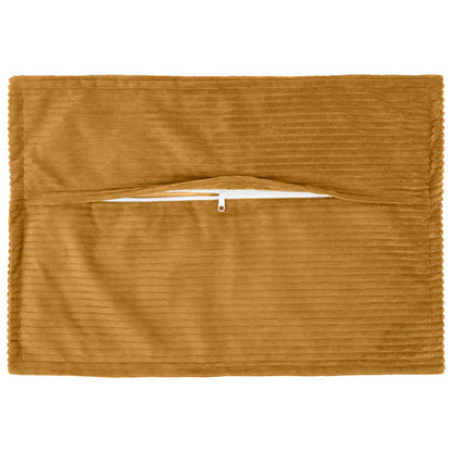 Cushion Cover 2 pcs HOUTEN Yellow 50 x 75 cm Corduroy