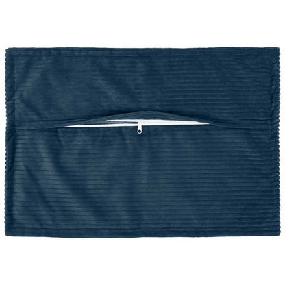 Cushion Cover 2 pcs HOUTEN Navy Blue 50 x 75 cm Corduroy