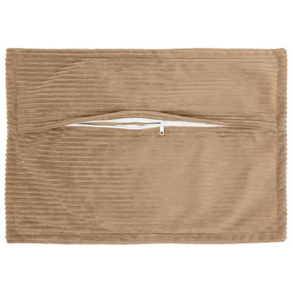 Cushion Cover 6 pcs HOUTEN Brown 50 x 75 cm Corduroy