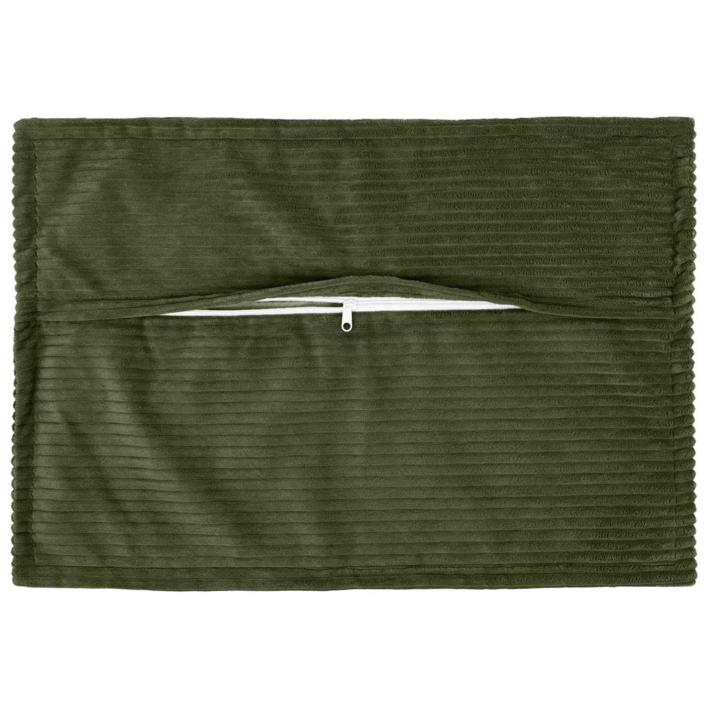 Cushion Cover 2 pcs HOUTEN Green 50 x 75 cm Corduroy