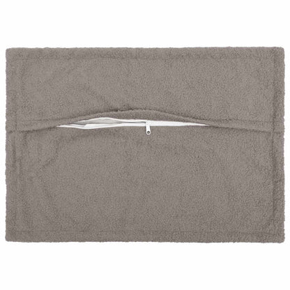Cushion Cover 2 pcs HOUTEN Light Grey 50 x 75 cm Bouclé