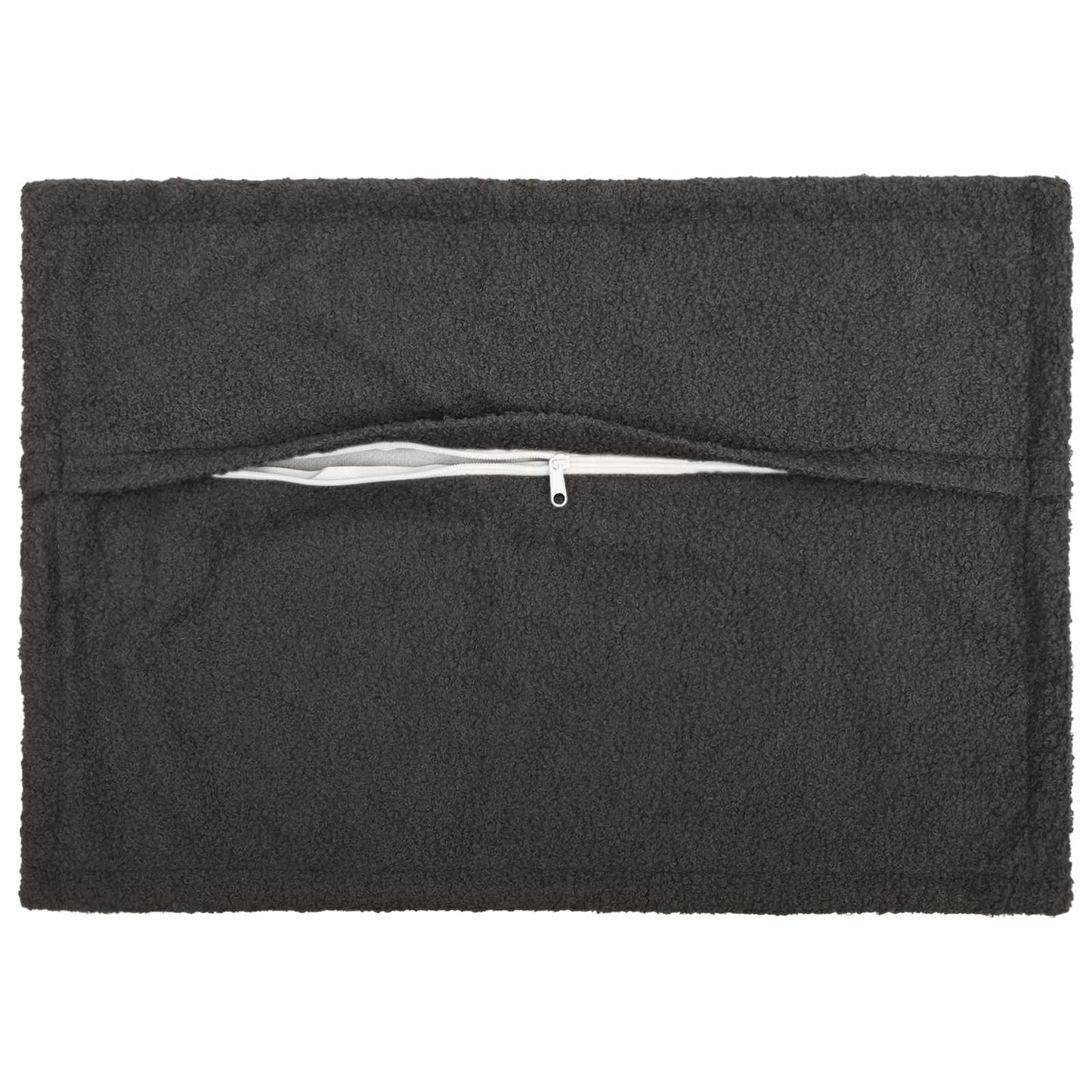 Cushion Cover 2 pcs HOUTEN Dark Grey 50 x 75 cm Bouclé