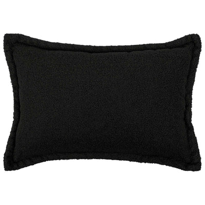 Cushion Cover 2 pcs HOUTEN Black 50 x 75 cm Bouclé