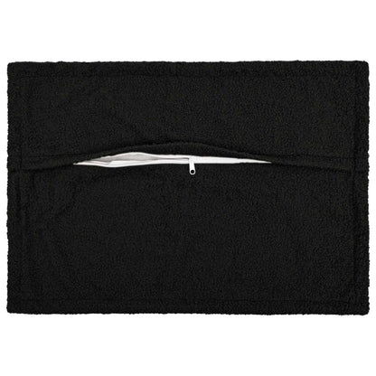 Cushion Cover 6 pcs HOUTEN Black 50 x 75 cm Bouclé