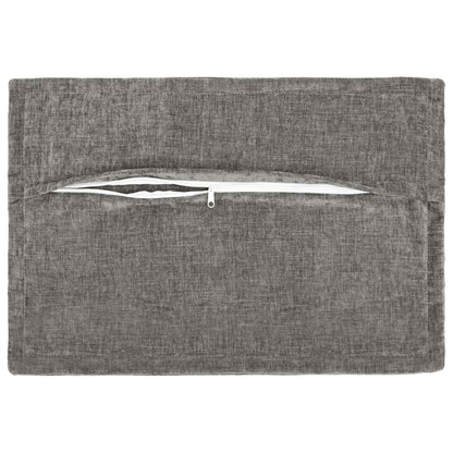 Cushion Cover 6 pcs HOUTEN Dark Grey 50 x 75 cm Chenille Fabric