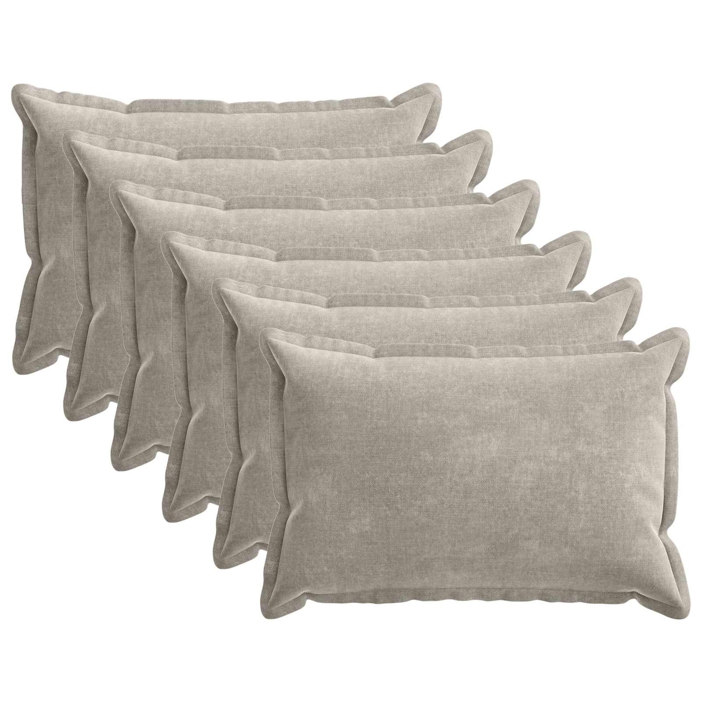 Cushion Cover 6 pcs HOUTEN Light Grey 50 x 75 cm
