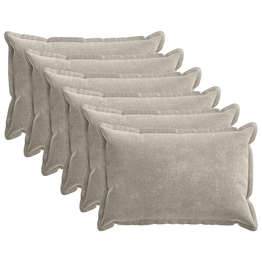 Cushion Cover 6 pcs HOUTEN Light Grey 50 x 75 cm