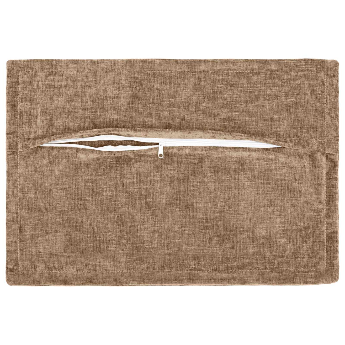 Cushion Cover 6 pcs HOUTEN Brown 50 x 75 cm Chenille Fabric