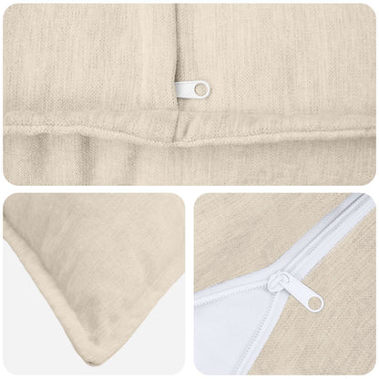 Cushion Cover 6 pcs HOUTEN Cream 50 x 75 cm Chenille Fabric