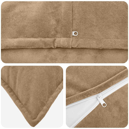Cushion Cover 6 pcs HOUTEN Taupe 50 x 75 cm Microfiber Fleece