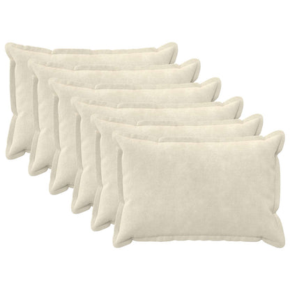 Cushion Cover 6 pcs HOUTEN Cream 50 x 75 cm Microfiber Fleece