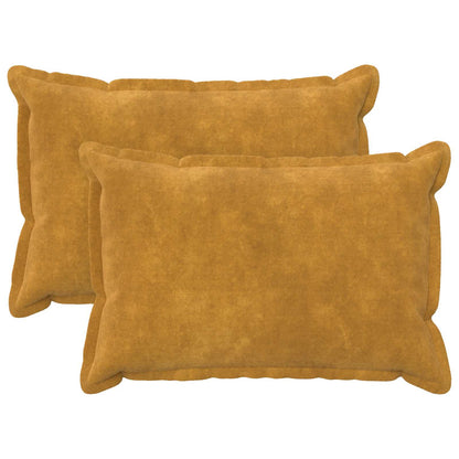 Cushion Cover 2 pcs HOUTEN Yellow 50 x 75 cm Microfiber Fleece