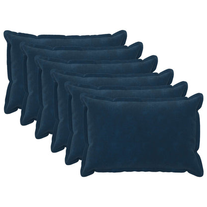 Cushion Cover 6 pcs HOUTEN Blue 50 x 75 cm Microfiber Fleece