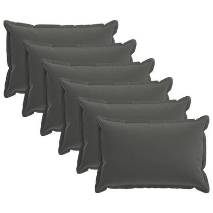 Cushion Cover 6 pcs HOUTEN Anthracite 50 x 75 cm Polyester