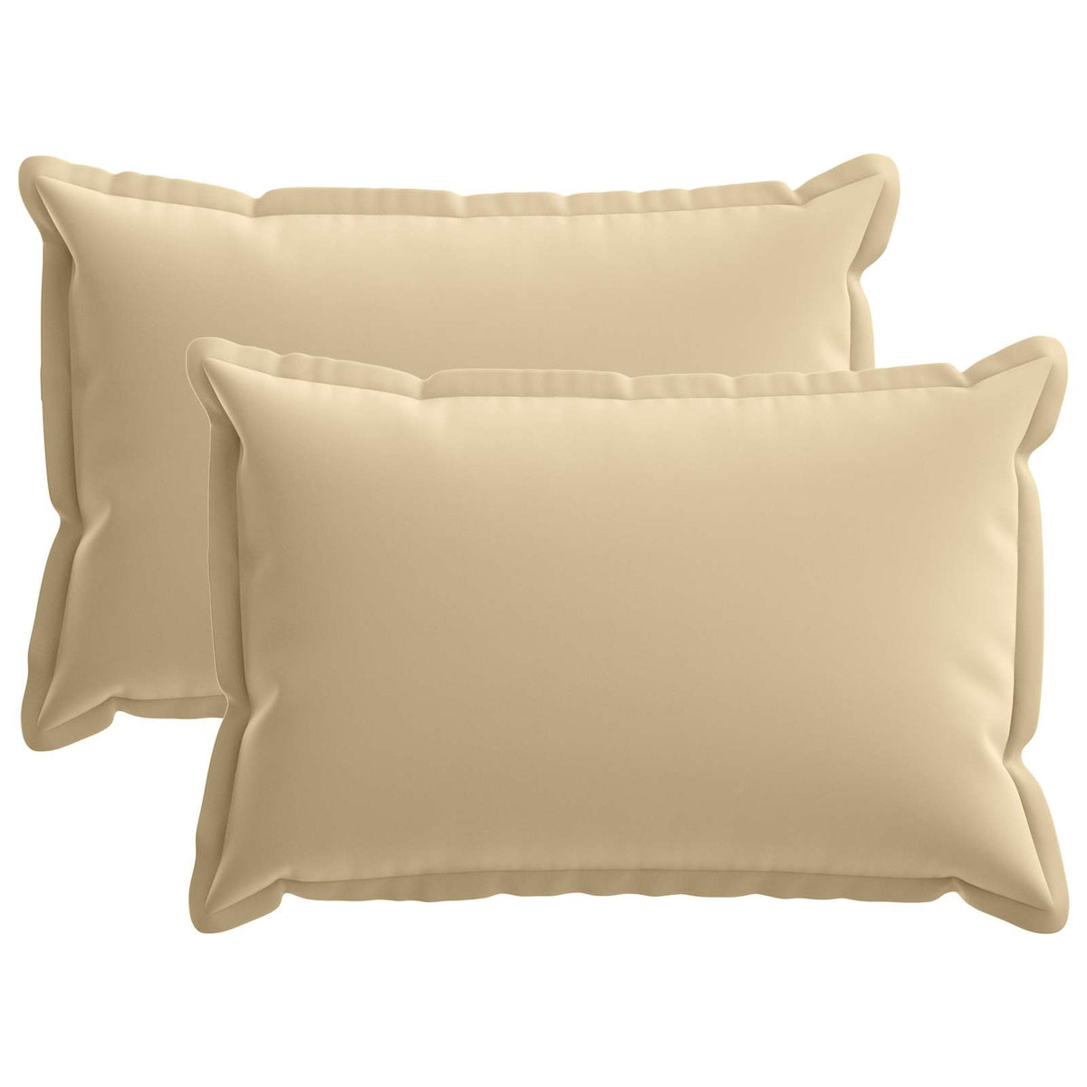 Cushion Cover 2 pcs HOUTEN Beige 50 x 75 cm Polyester