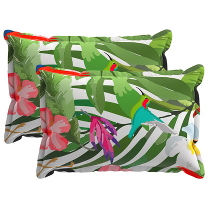 Cushion Cover 2 pcs HOUTEN Black 50 x 75 cm Polyester