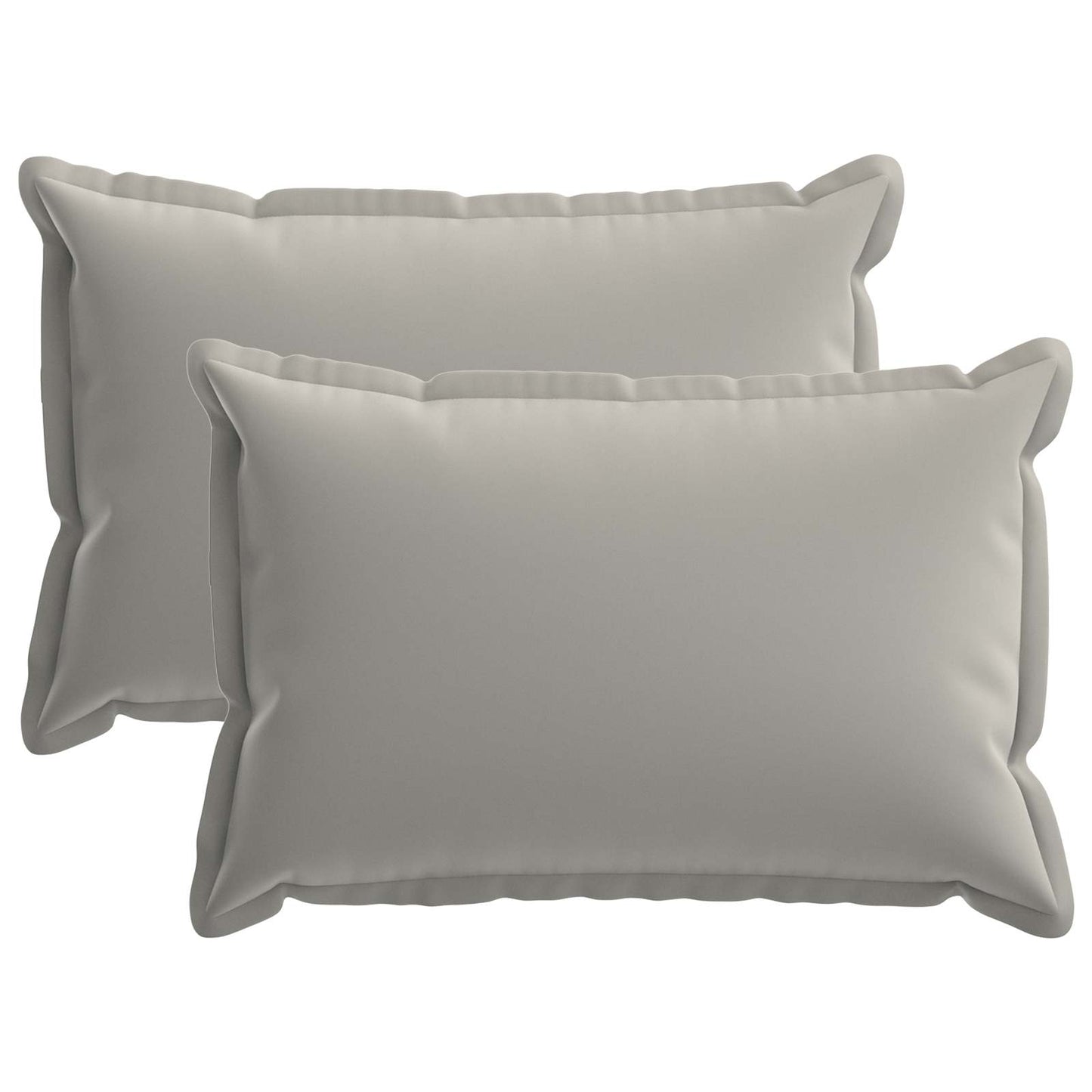 Cushion Cover 2 pcs HOUTEN Grey 50 x 75 cm Polyester