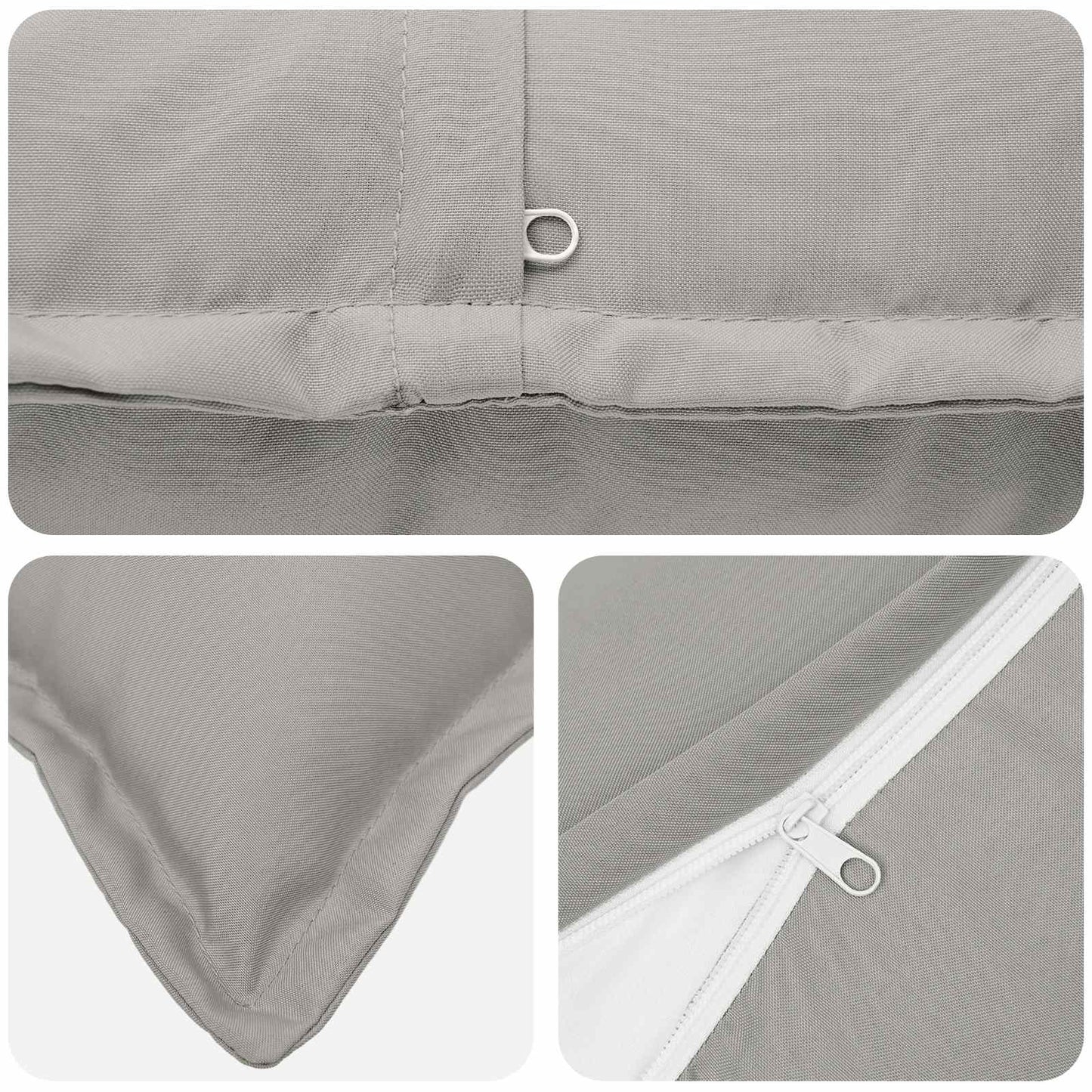 Cushion Cover 6 pcs HOUTEN Grey 50 x 75 cm Polyester