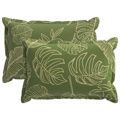 Cushion Cover 2 pcs HOUTEN Leaf Design 50 x 75 cm Polyester